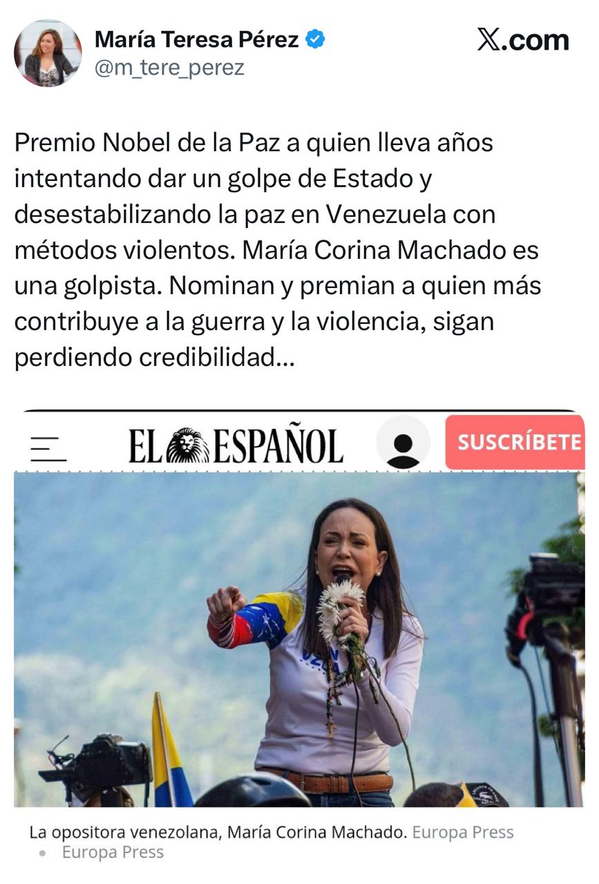 Usuarios tunden a María Corina Machado