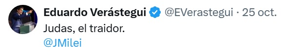 Verástegui critica a Milei