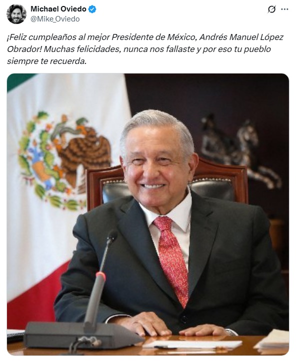 AMLO felicitación de Oviedo