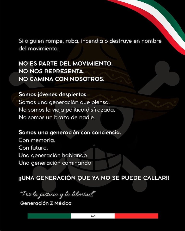 Comunicado Generacion Z