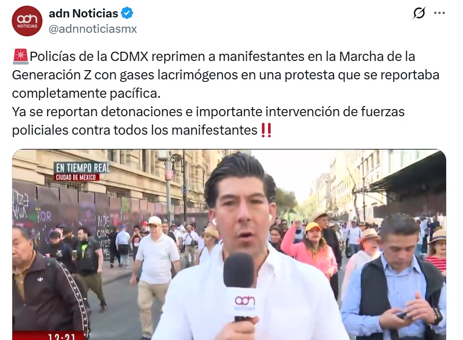cubren disturbios de manifestantes