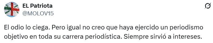 el odio ciega a Ciro