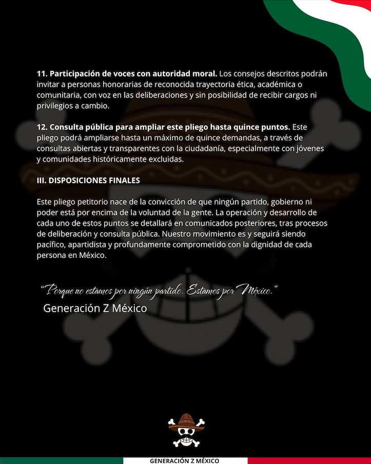 Generación Z lanza pliego petitorio previo a marcha nacional