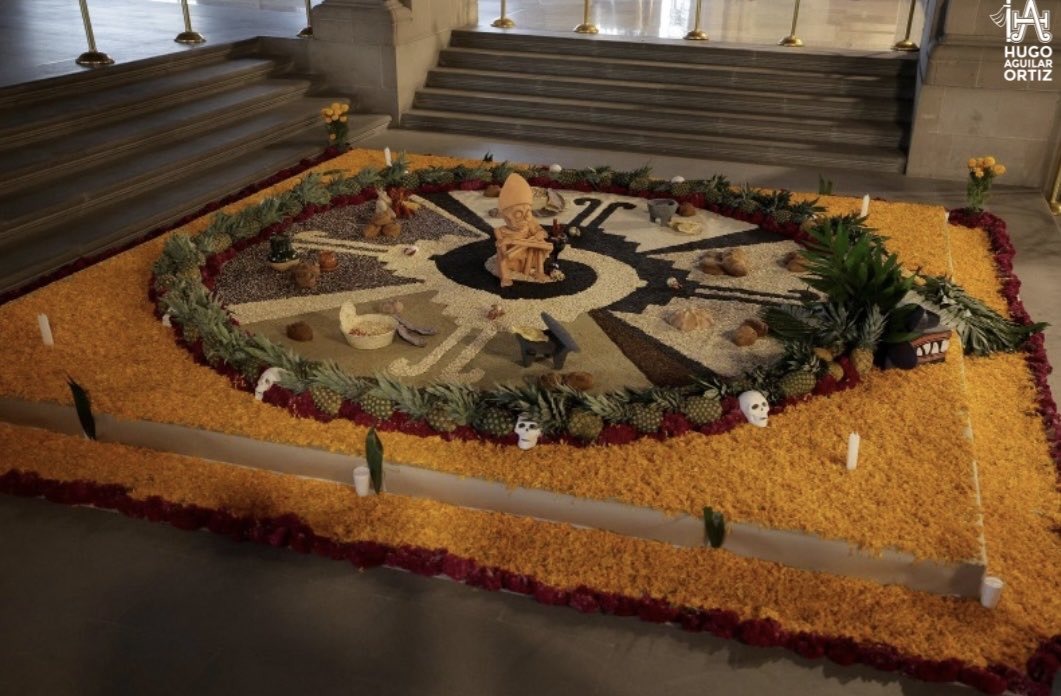 Hugo Aguilar inaugura ofrenda en sede de la SCJN