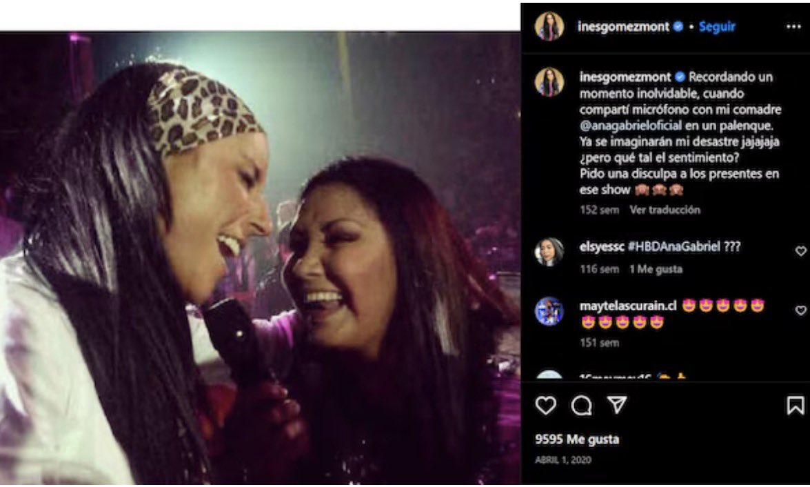 Inés Gómez Mont y Ana Gabriel