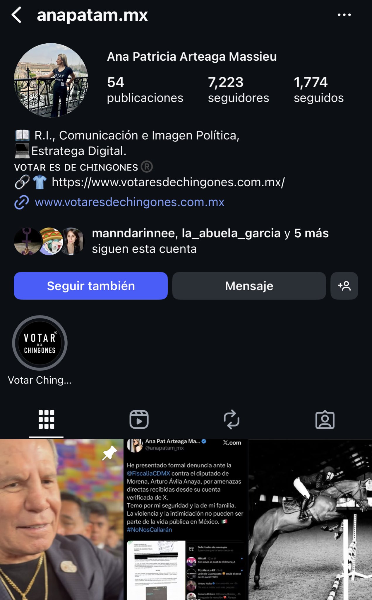 Instagram Ana Patricia Arteaga