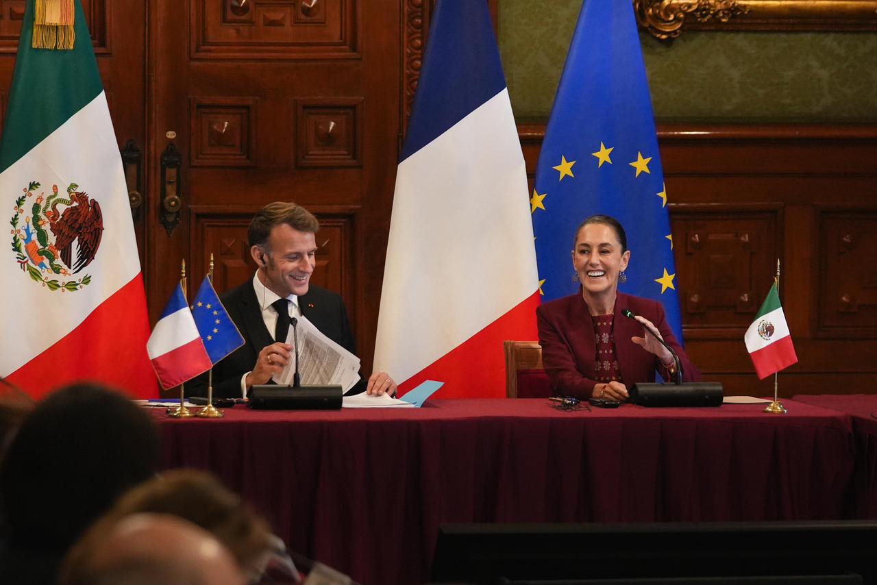 Reunión entre Sheinbaum y Macron