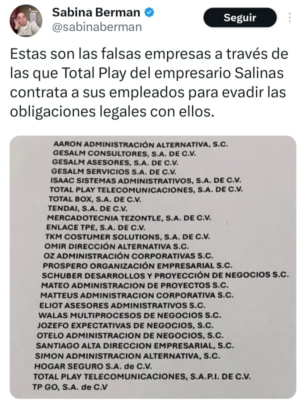 Sabina Berman en X