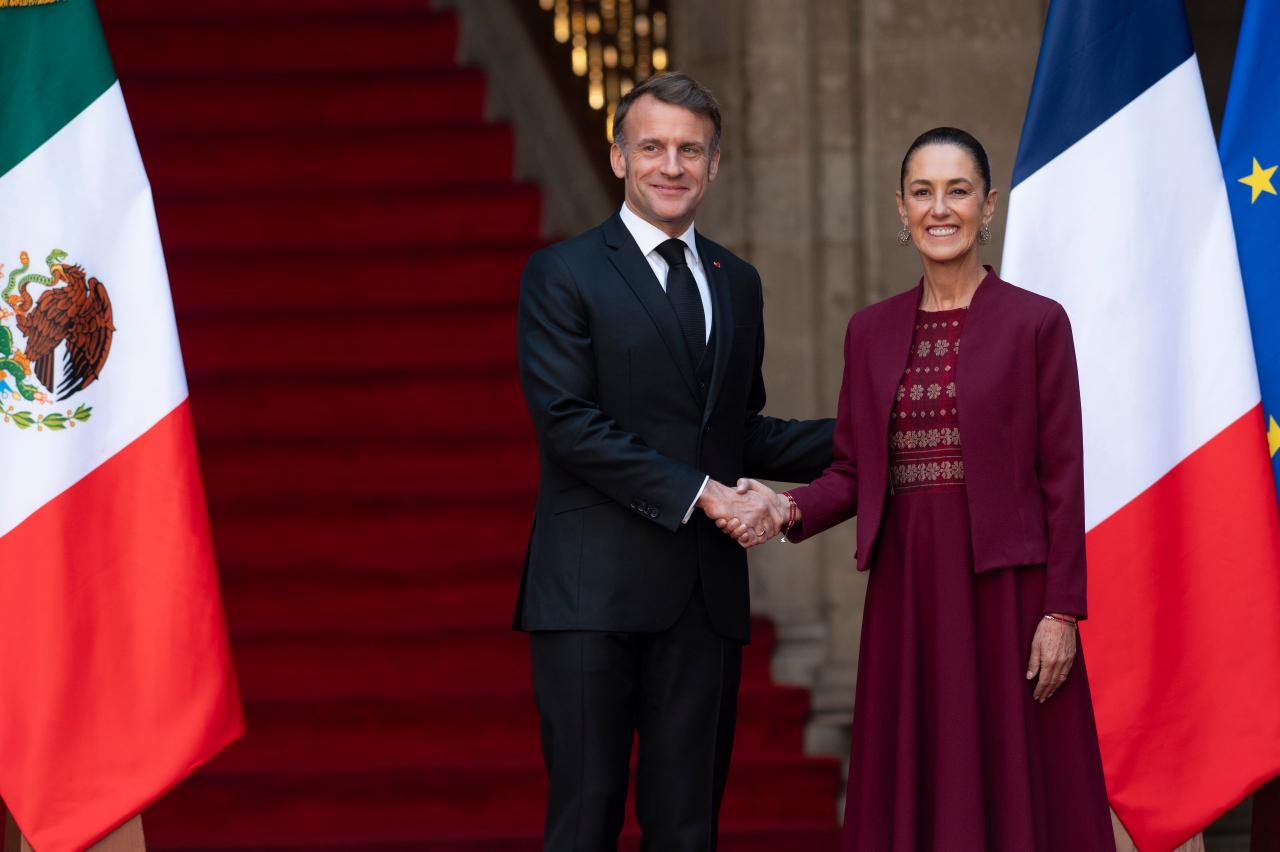 Sheinbaum recibe a Macron