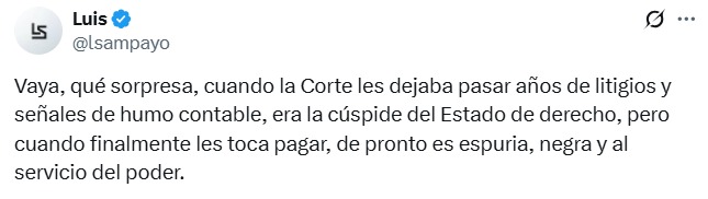 sorpresa litigios