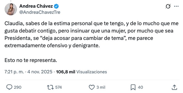 Tuit ofensivo y denigrante