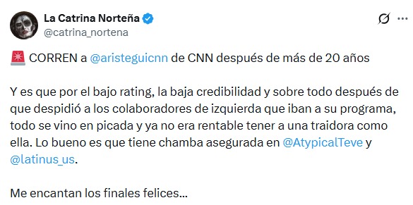 Carmen Aristegui críticas tras salida de CNN