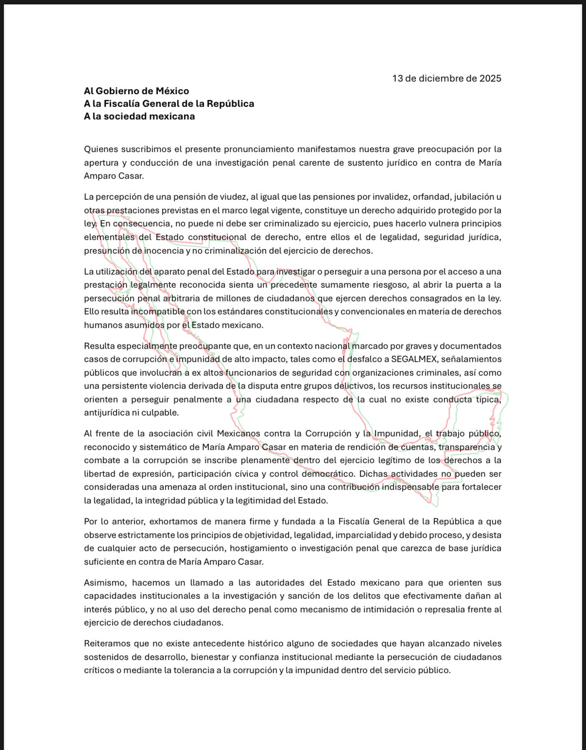 Comunicado Aguilar Camín 