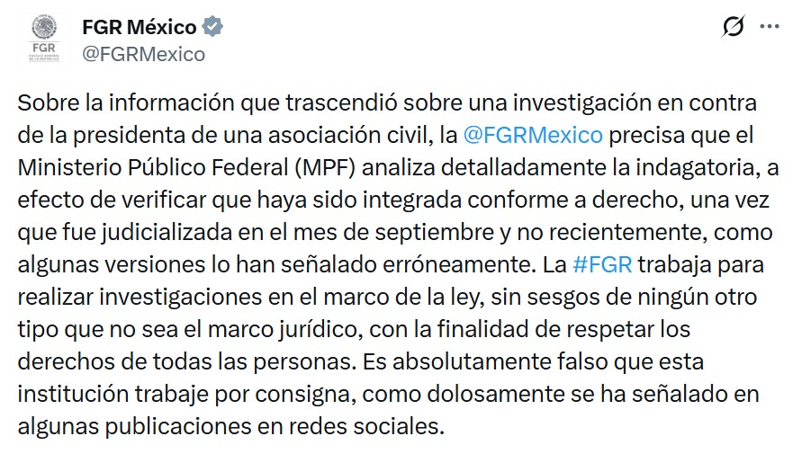 FGR vs María Amparo Casar