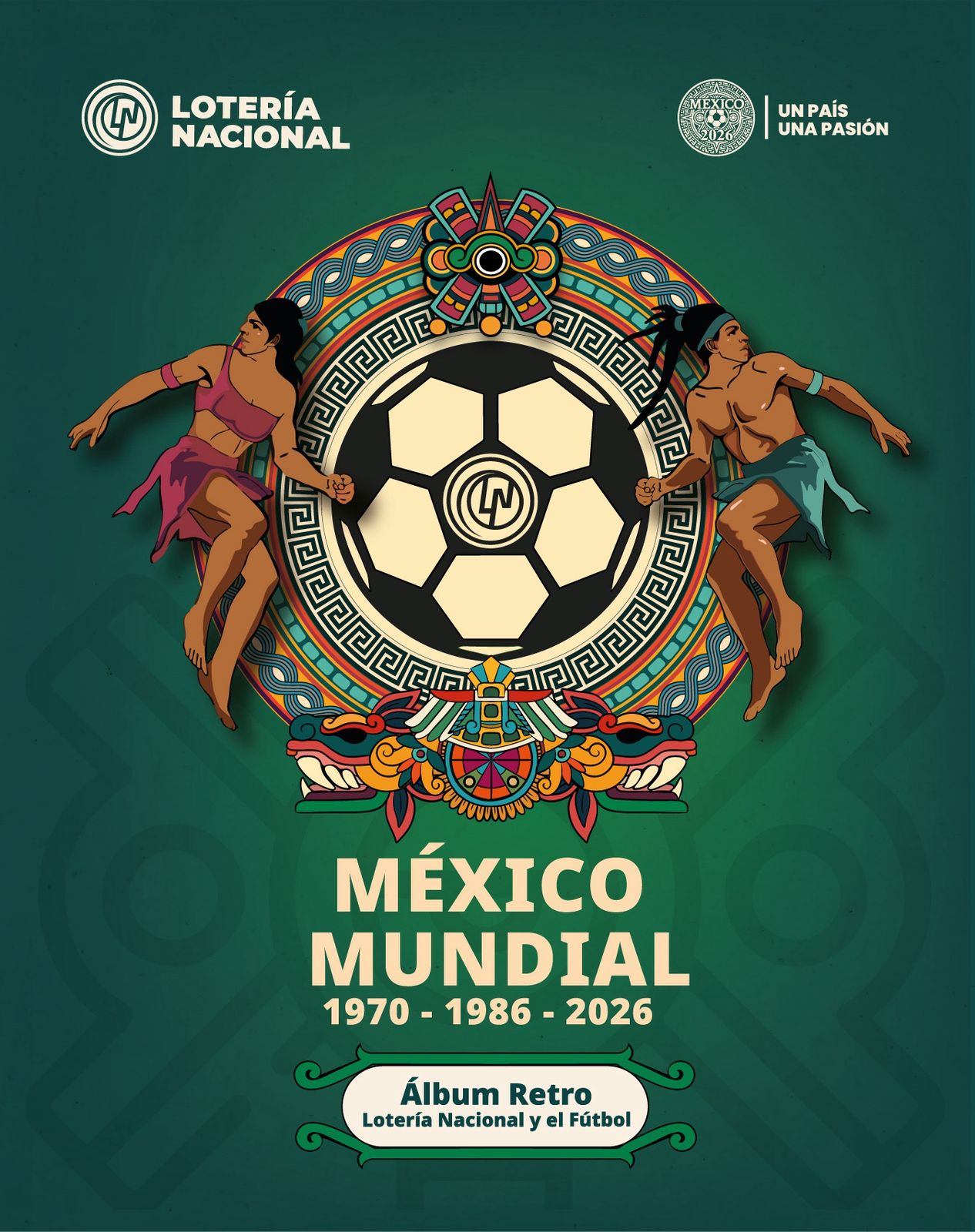 Lotería Nacional lanza álbum retro de futbol