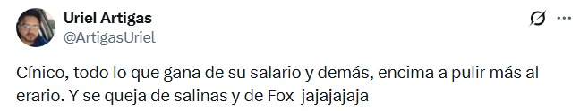 Crítica a Noroña y su pensión