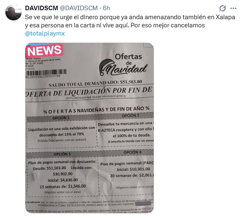 Redes exhiben más amenazas de Salinas Pliego