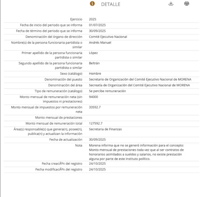 Salario Andy López Beltrán