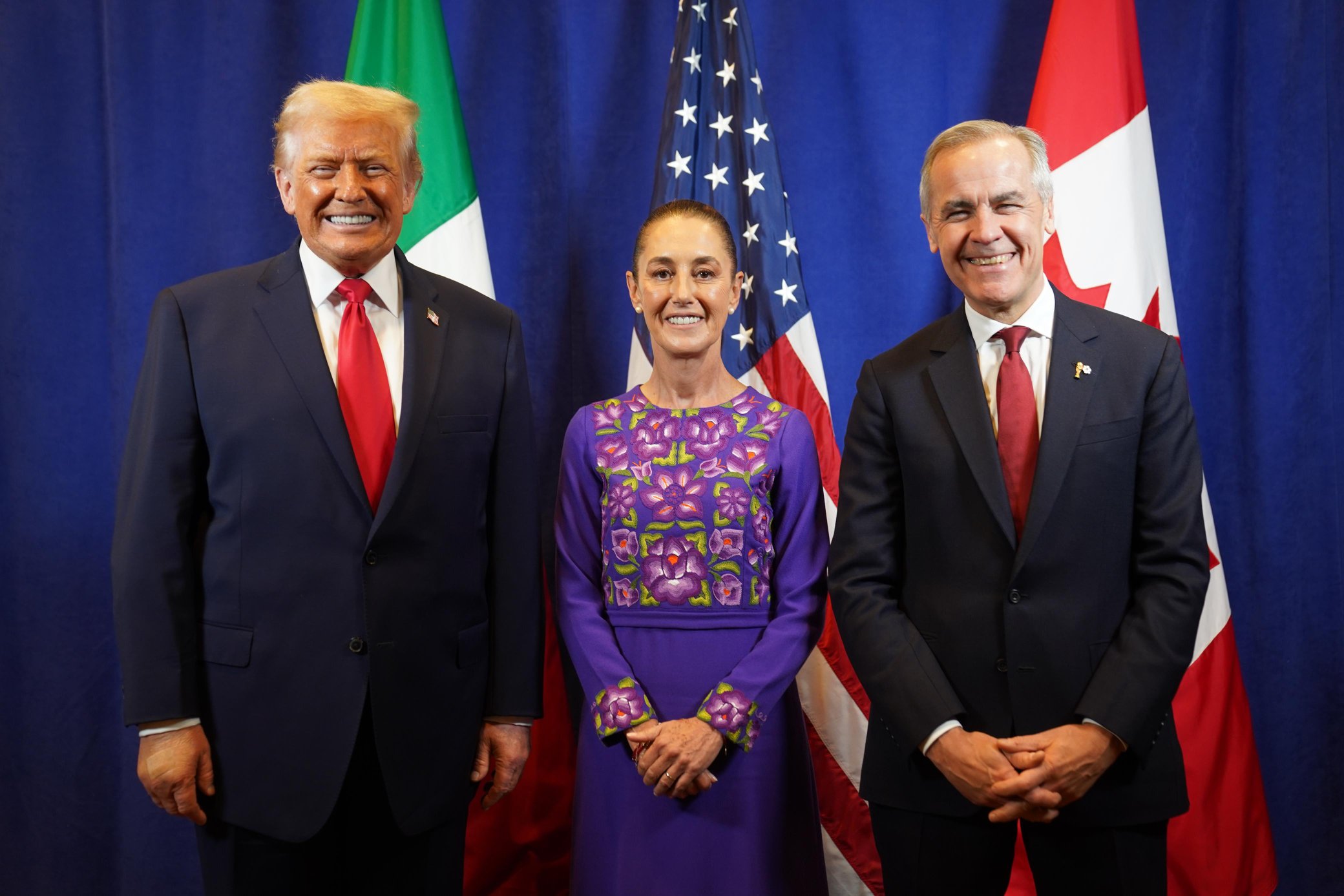 Trump asegura que tuvo una excelente reunión con Carney y Sheinbaum