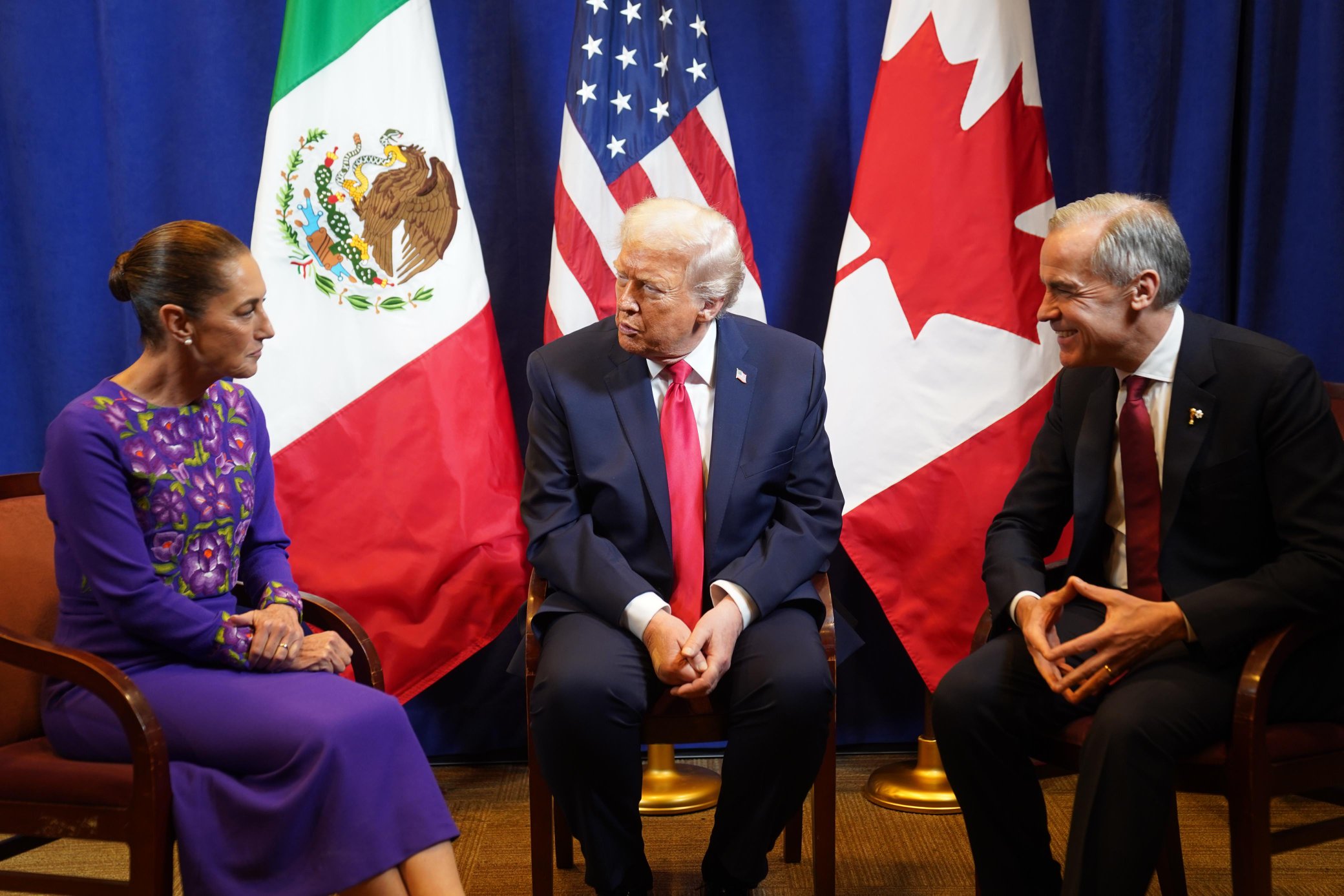 Trump destaca reunión con Sheinbaum y Carney 