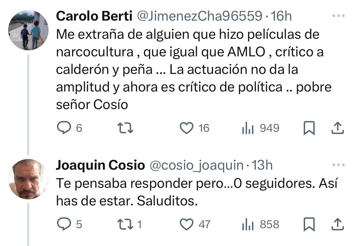 Usuarios exhiben a Joaquín Cosío