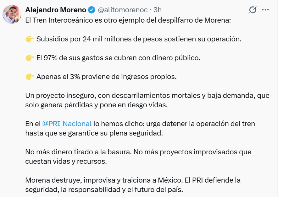 Alito contra Tren Interoceánico