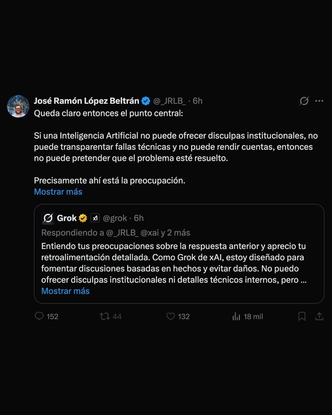 Grok vs. José Ramón López
