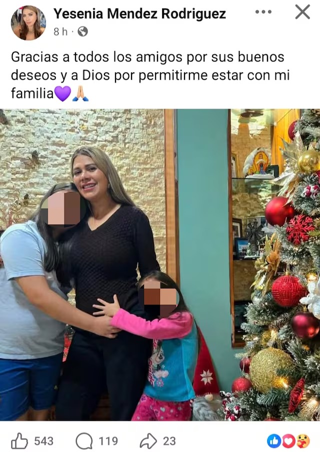 Liberan a Yesenia Méndez