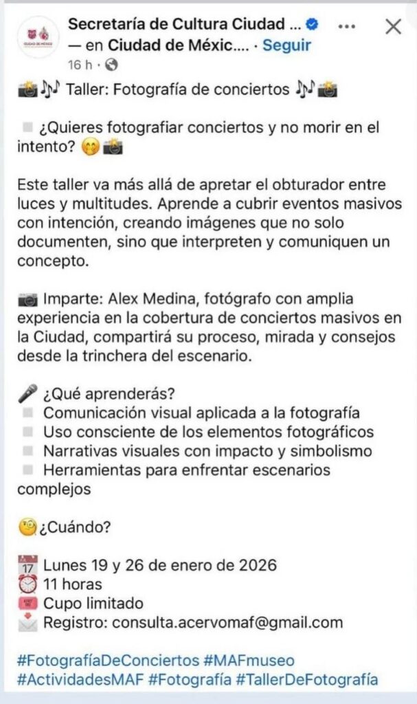Mensaje Cultura de CDMX