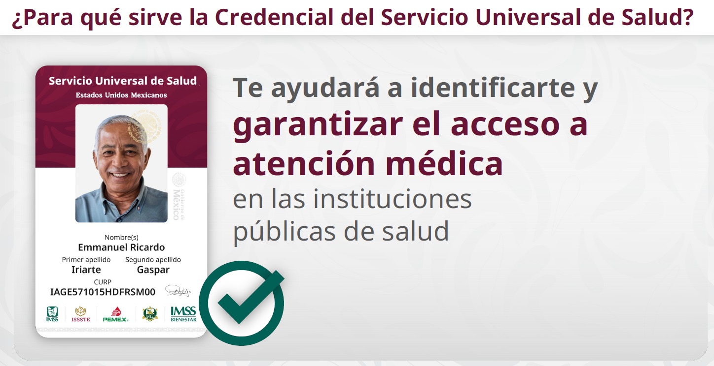 Sheinbaum presenta credencial de Servicio Universal de Salud