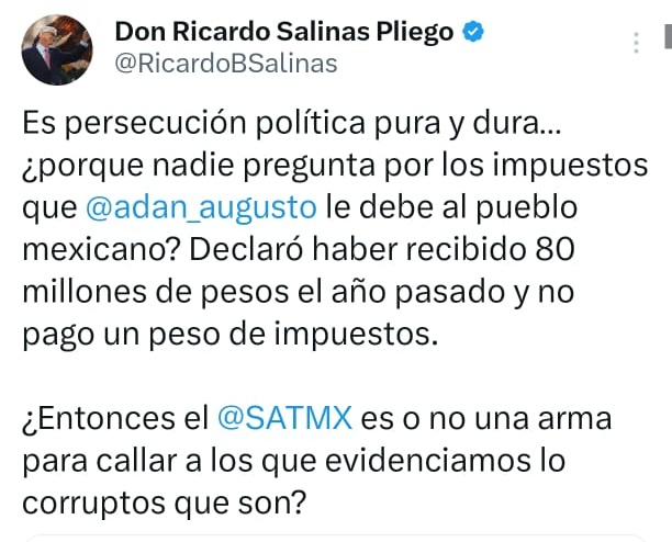 queja de Salinas Pliego