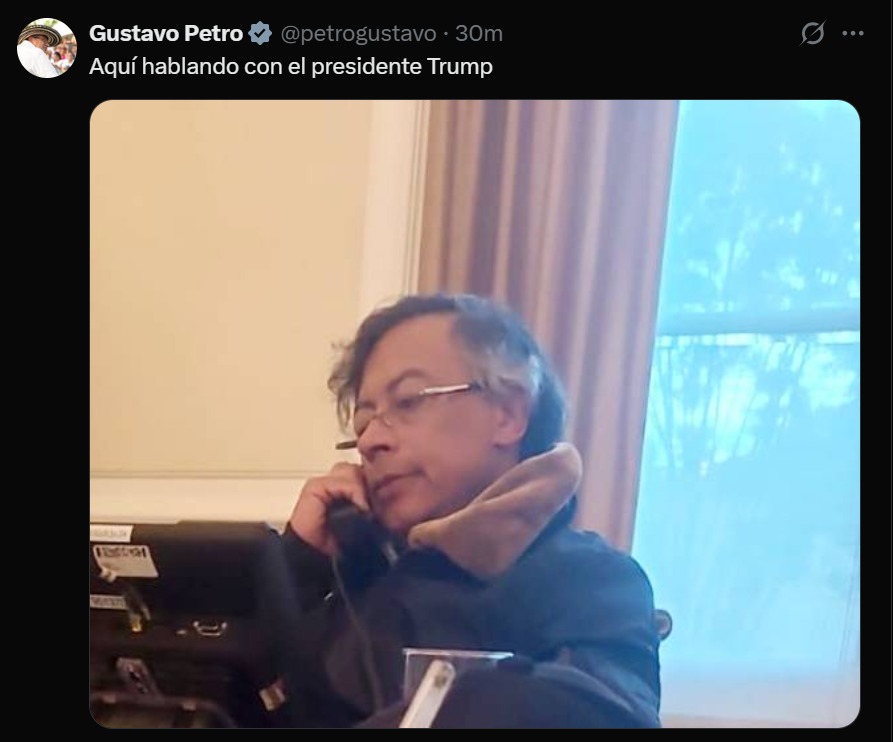 Trump y Petro en llamada