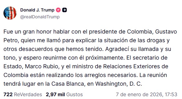 Trum y Petro llamada