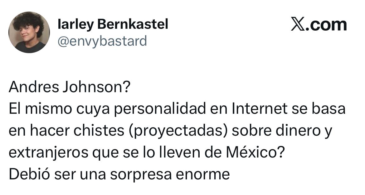 Usuarios critican a Andrés Johnson 