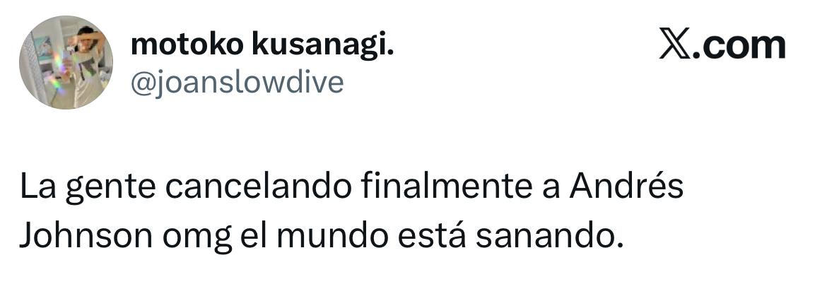 Usuarios tunden a Andrés Johnson 