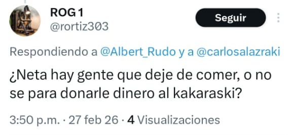 donarle dinero a Alazraki