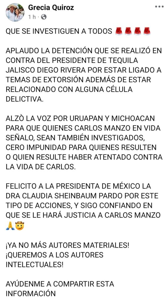 Grecia Quiroz FB
