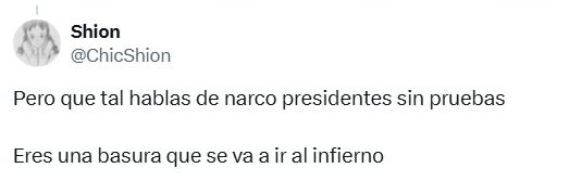 habla sin pruebas