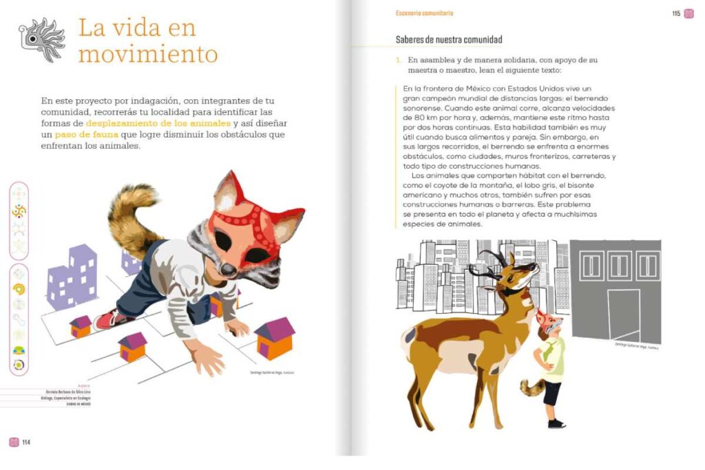 Libro SEP desplazamiento animales