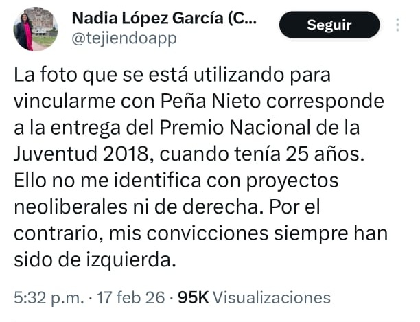 Nadia López aclara