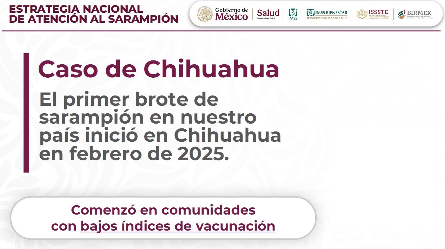 Situación actual del sarampión en México