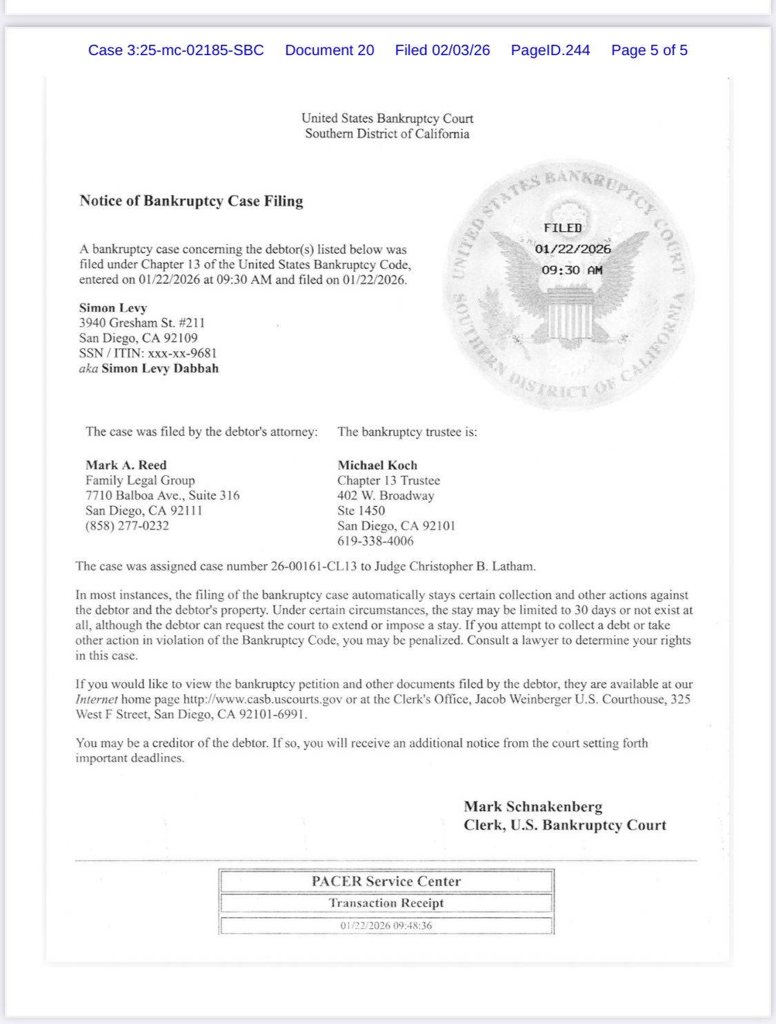 Simón Levy documentos 