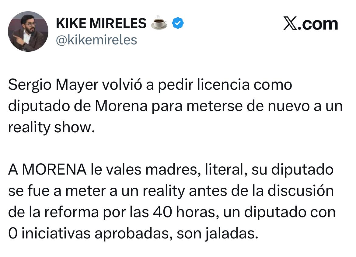 Usuarios tunden a Sergio Mayer