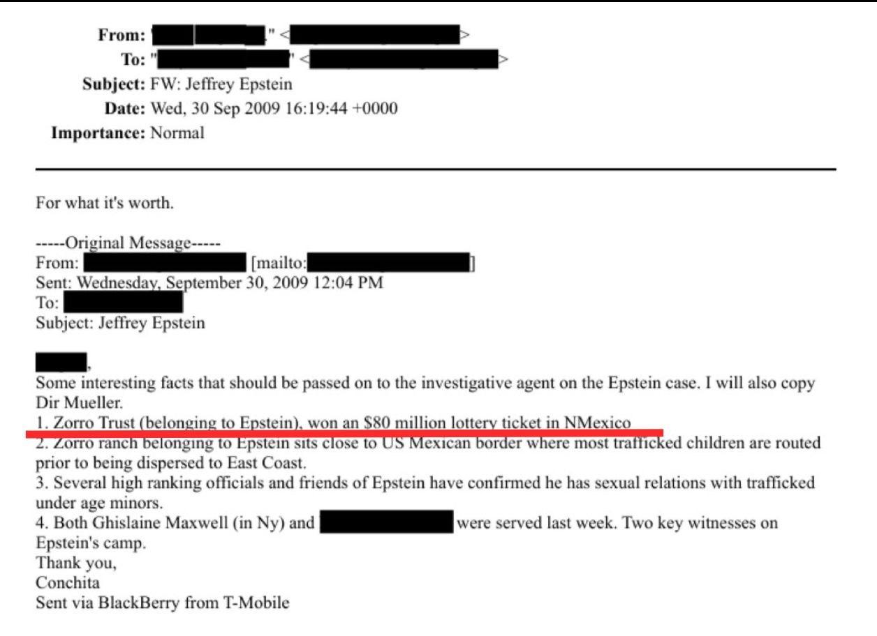 Zorro Ranch Epstein files