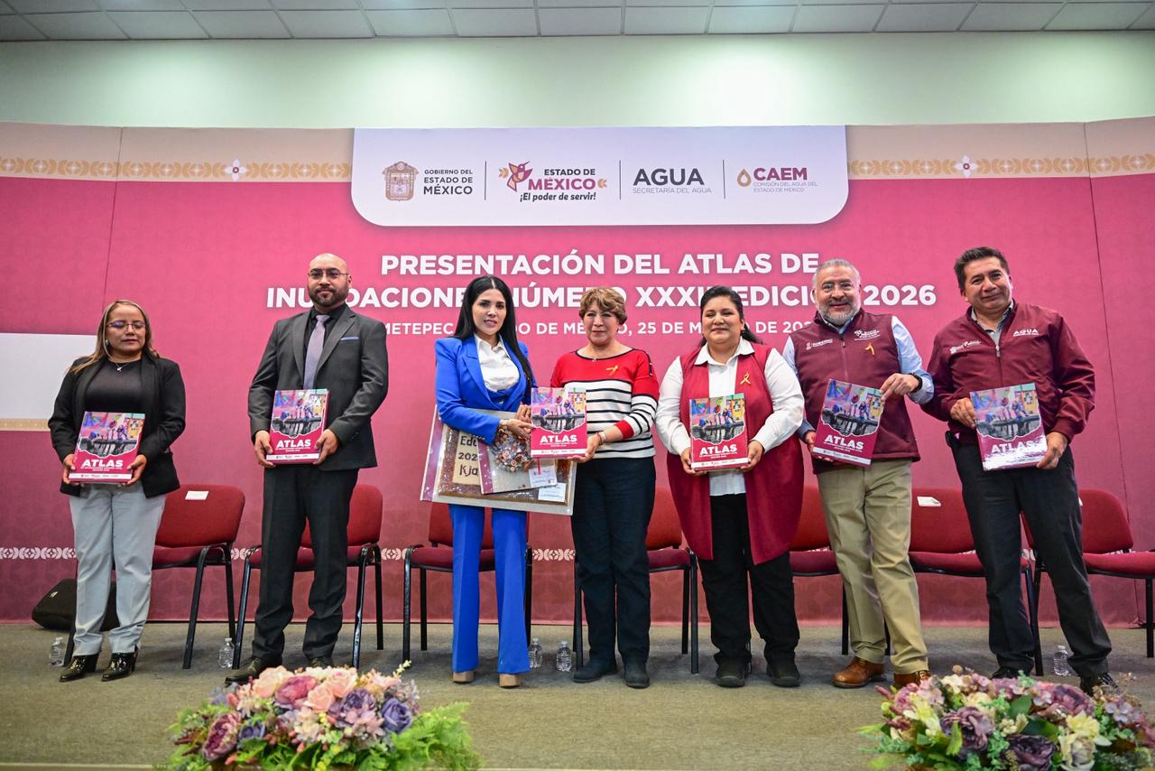 Delfina Gómez presenta Atlas de Inundaciones en Edomex