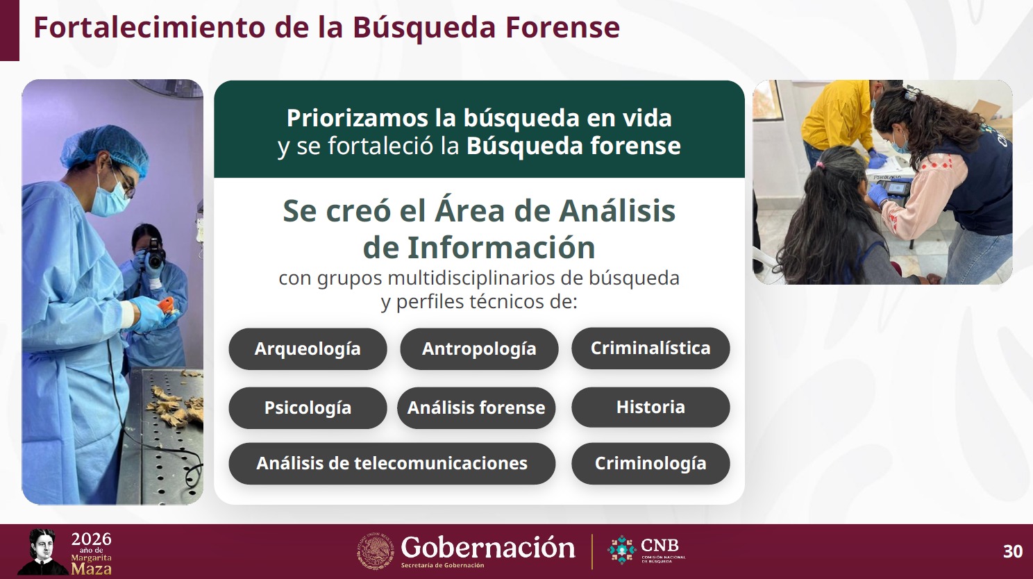 Avances, retos y estrategias para localizar a desaparecidos