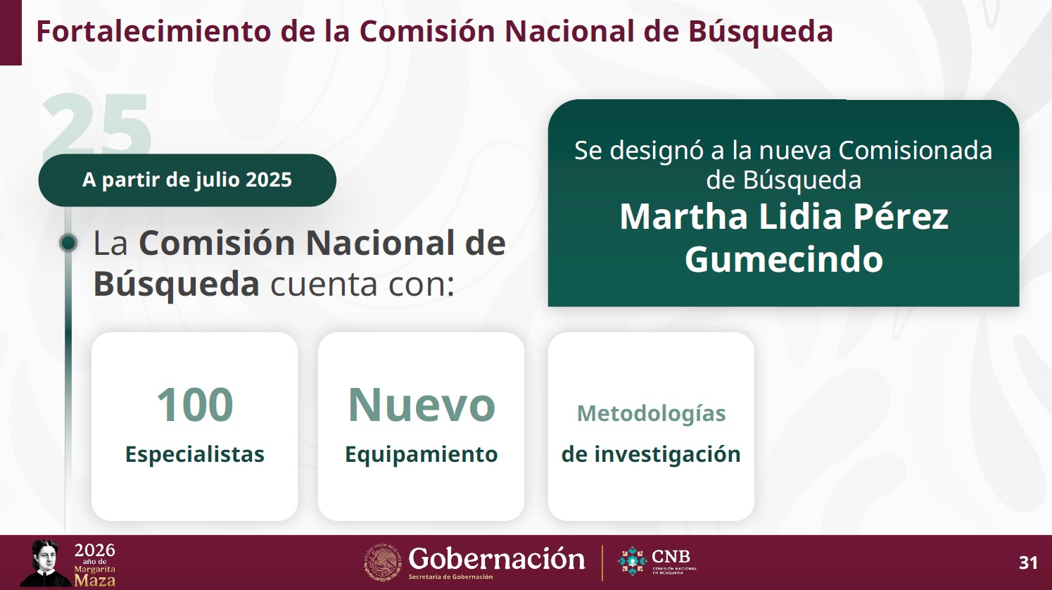 Avances, retos y estrategias para localizar a desaparecidos