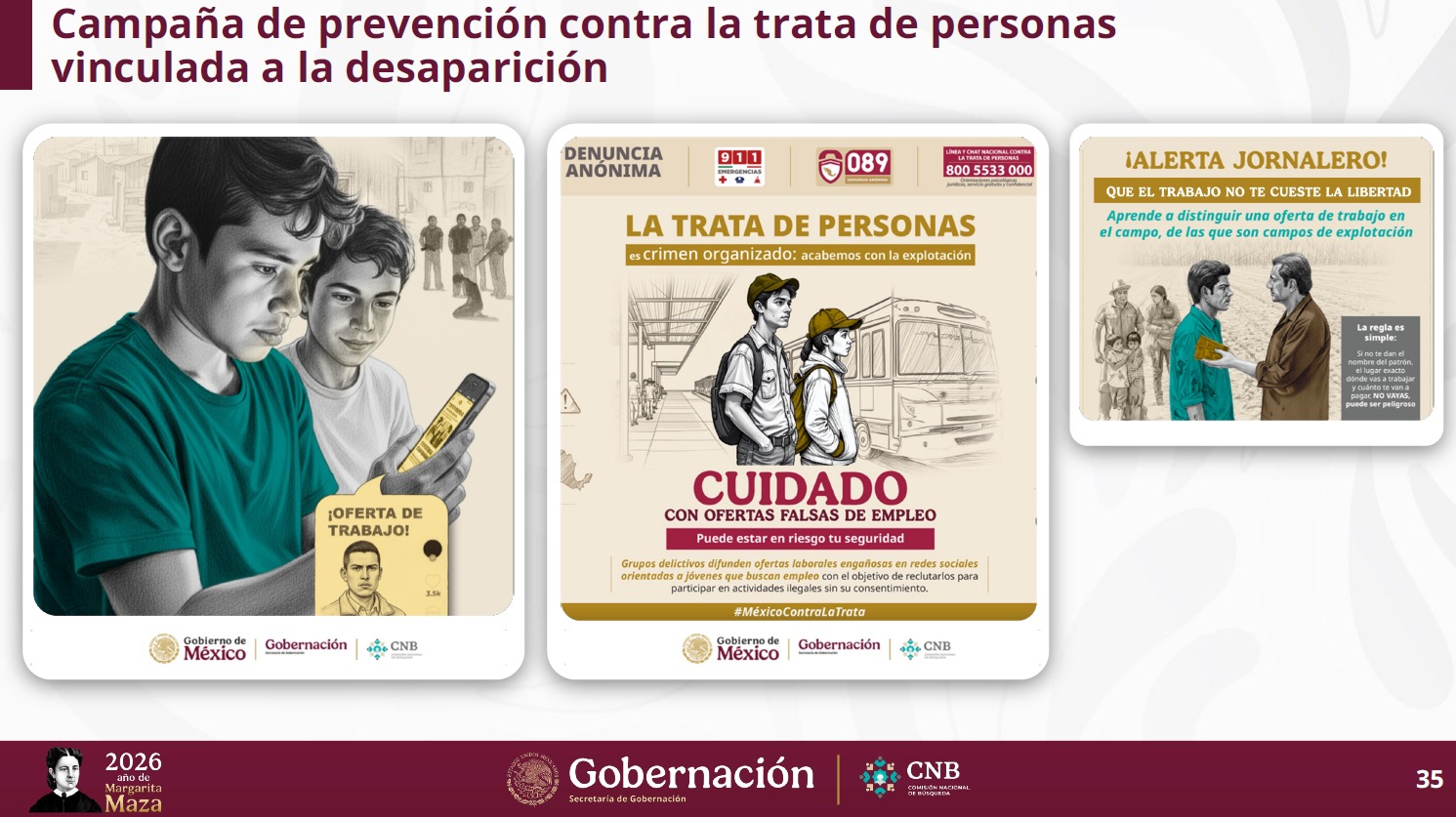 Avances, retos y estrategias para localizar a desaparecidos