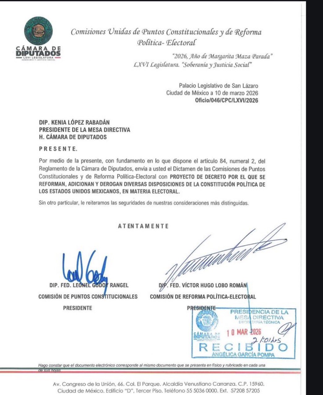Cámara de Diputados rechaza reforma electoral de Sheinbaum