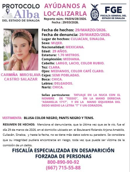 Carmiña Castro ficha de búsqueda 